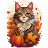 Katze im Herbst