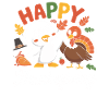 Happy penguin thanksgiving with turkey