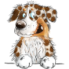 Funny Australian Shepherd Red Merle