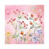 Watercolour Wildflowers on Pink