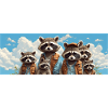 Funny raccoon family friendly raccoons