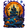 Witch's house with bats