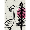 Handmade Illustration Art Flamingo