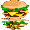 Hamburger avec un reflet