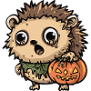 hérisson Halloween bande dessinée drôle