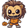 Lion Halloween Comic Funny