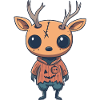 Hirsch Halloween Comic Lustig