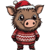 Pig Christmas Wild Boar