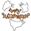 happy halloween ghost kitten