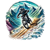 Mountain bikers in the mountains