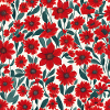 Motif floral rouge