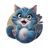 Chat bleu