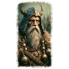 Mythischer Wikingerkrieger mit Hornhelm