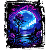 Dreamy moonlight and enchanting rose