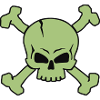 CROSSED SKULL - 2C