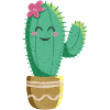 Cute Cactus with Flower
