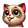 cute cat with big eyes