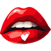 Luscious lip red single/romantic