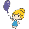 Ballon et Bébé Fille