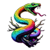 Bunte Schlange Illustration