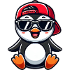 Cool Penguin Cartoon Summer Sunglasses