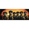 Coole Erdmännchen Erdmännchengruppe