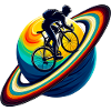 Cyclist on Saturn