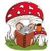 Mouse under Mushroom