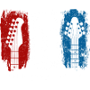 Flag Trio Guitars Grunge