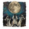 Lemur Ringtail Howling Moon