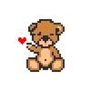 Pixel MiniBear Love
