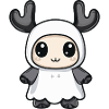Moose Halloween Funny Ghost