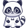 Raccoon Halloween Funny Ghost
