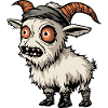 Mountain Goat Halloween Comic Funny