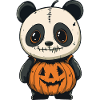 Panda Halloween Comic Funny