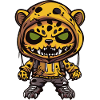 Leopard Halloween Comic Funny