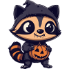 Raccoon Halloween Comic Funny