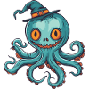 Octopus Halloween Comic Funny