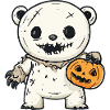 Eisbär Halloween Comic Lustig