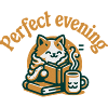 Cat Book Tea Coffee