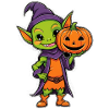 Cute halloween goblin