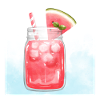 Refreshing Watermelon Cocktail Art