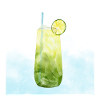 Refreshing Lime Cocktail Art