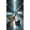 hockey, puck and stick
