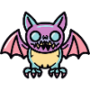 Fledermaus Halloween Comic Lustig