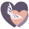 Butterfly in 2 hearts
