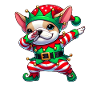 Christmas French Bulldog Elf Funny