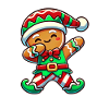 Christmas Gingerbread Man Elf Funny