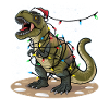 Dinosaur Christmas Light Christmas Christmas