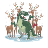 Dinosaure Trex T-Rex Noël Noël